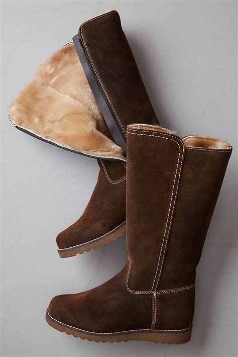 winter shearling boots.